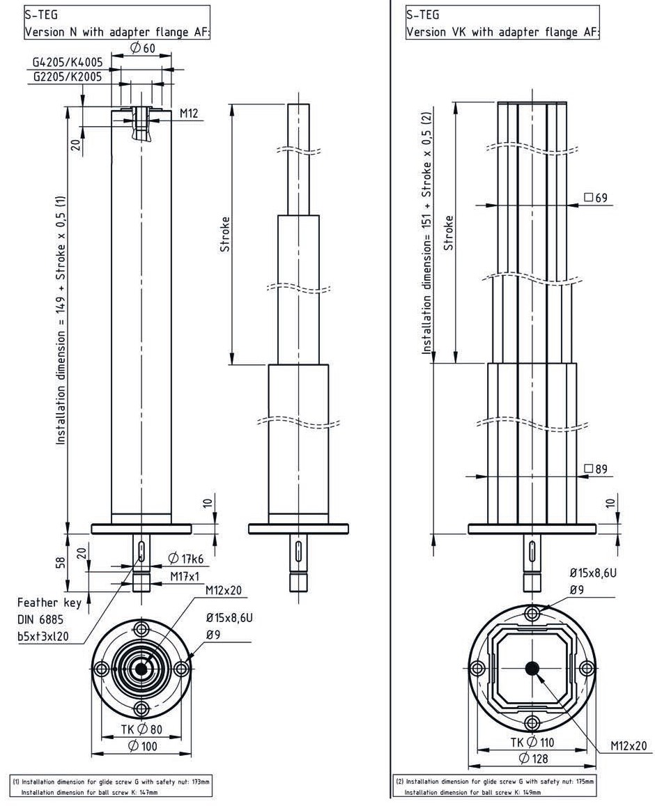 S-TEG-N-VK with adapter flange AF